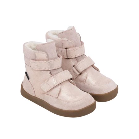 BUNDGAARD BASIL Old Rose Glitter | Dětské zimní zateplené barefoot boty
