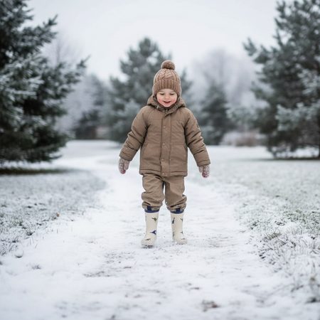 BUNDGAARD ASPEN Ivory Dino | Dětské zateplené barefoot holínky