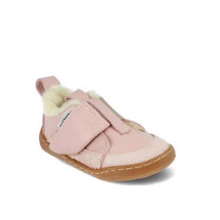 PEGRES PRVNÍ ZIMNÍ BOTIČKY SBF64W Růžová | Dětské první barefoot zateplené botičky