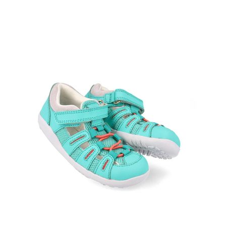 BOBUX SUMMIT Turquoise + Steam | Dětské barefoot sandály