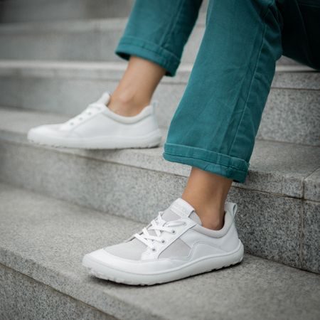 FRODDO TENISKY GEO LACES White | Sportovní barefoot tenisky