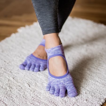 TOESOX FULL TOE BELLARINA GRIP Heather Purple | Dámské ponožky