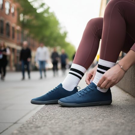 GROUNDIES ACTIVE KNIT Navy | Barefoot sportovní tenisky