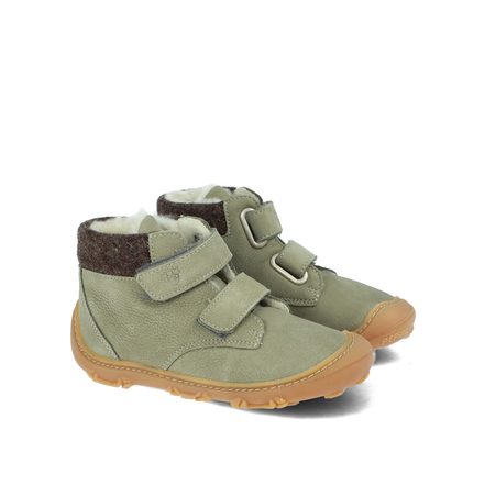 RICOSTA NICO Eucalyptus | Dětské zimní zateplené barefoot boty