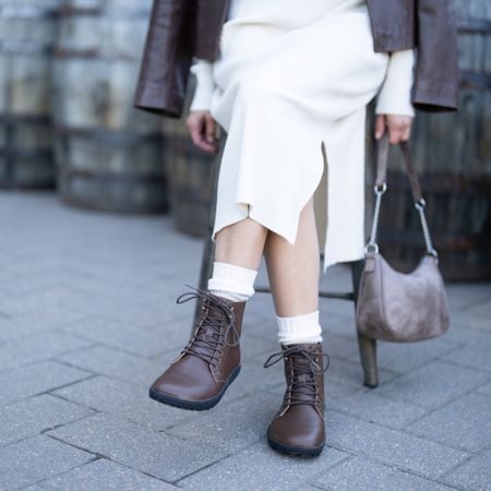 XERO SHOES BRECKENRIDGE Brown | Dámské barefoot kotníkové boty