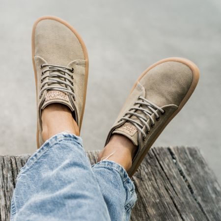 FRODDO SNEAKER VEGAN LACES II Beige | Barefoot tenisky