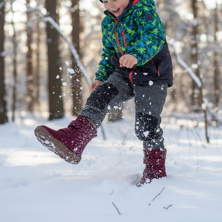 FRODDO ZERU TEX WINTER Bordeaux | Children's Winter Insulated Barefoot Boots