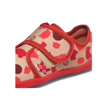 AFFENZAHN SLIPPER COTTON MOVE FOX Red | Dětské barefoot přezůvky