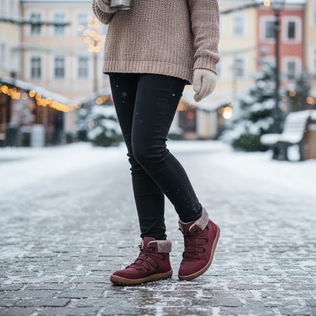 FRODDO UP FURRY W TEX Bordeaux | Winter Insulated Barefoot Boots