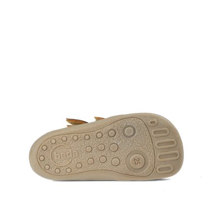 BEDA CELOROČNÍ VELUR MAURO Yellow - užší kotník | Dětské barefoot tenisky