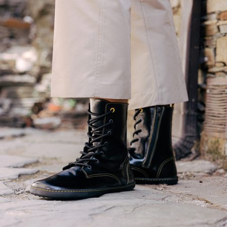 SHAPEN MAVERICK Black Yellow | Kotníkové barefoot boty