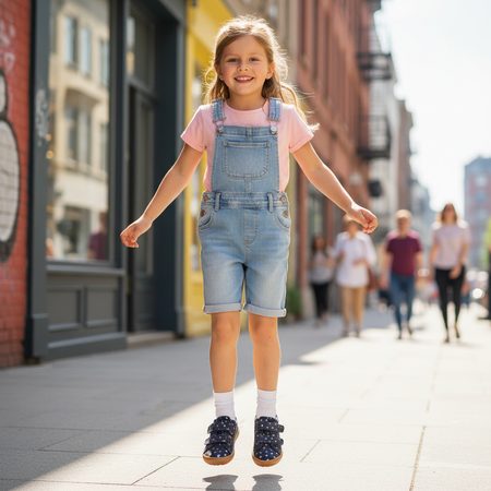 FRODDO TRAINERS BASE LEATHER D-VELCRO STARS | Children's barefoot trainers