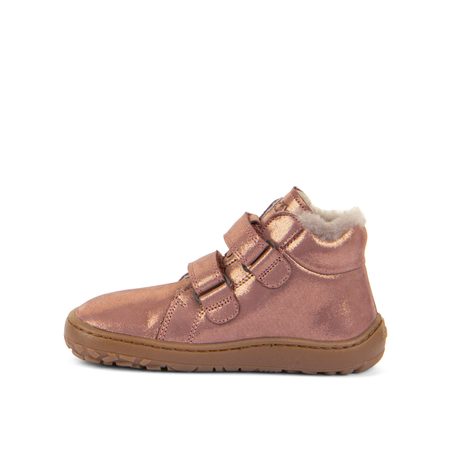 FRODDO ZIMNÍ FURRY Pink Gold | Dětské zimní zateplené barefoot boty