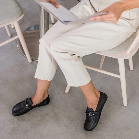 SHAPEN MOKASÍNY VERSA Regular Black | Dámské barefoot mokasíny