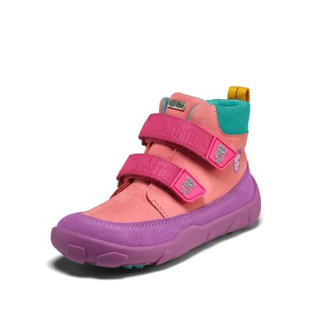 AFFENZAHN LOWBOOT LEATHER FRIENDY OWL Pink | Dětské celoroční barefoot boty