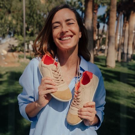 GROUNDIES NOVA GO1 WOMEN Beige Coral | Dámské barefoot tenisky