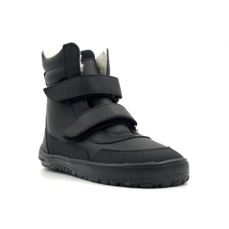 BEDA ZIMNÍ BFN 170070/W/MK/SO PLAYFUL JUST Black | Dětské zimní zateplené barefoot boty