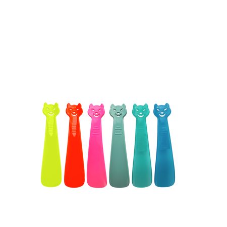 OBOUVACÍ LŽÍCE BUBLE PLASTOVÁ 18 CM KOČKA Žlutá neon