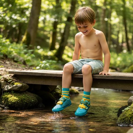 AFFENZAHN SNEAKER KNIT HAPPY CREATIVE BEAR Multi | Dětské barefoot tenisky