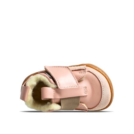 PEGRES PRVNÍ ZIMNÍ BOTIČKY SBF64W Růžová | Dětské první barefoot zateplené botičky