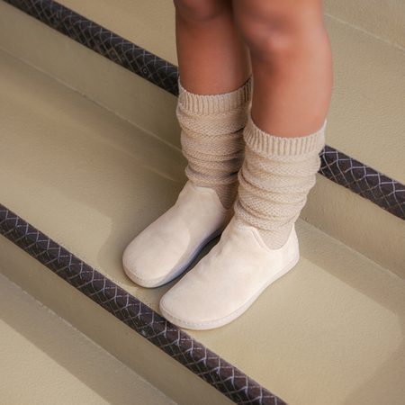 SHAPEN KNITTY Vanilla | Kotníkové barefoot boty