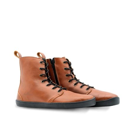 AYLLA BAREFOOT CHIRI DÁMSKÉ Hnědá | Kotníčkové zateplené barefoot boty