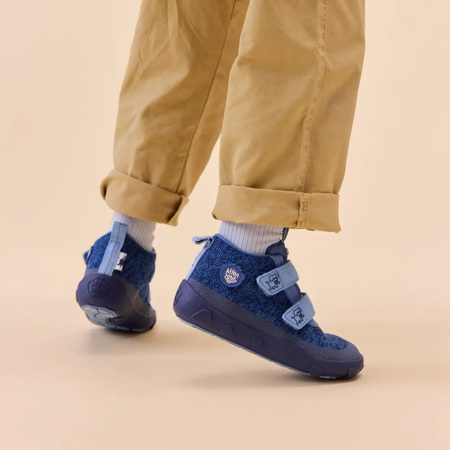 AFFENZAHN LOWBOOT KNIT HAPPY ELEPHANT Blue | Dětské celoroční barefoot boty
