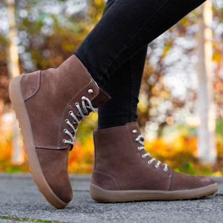 BE LENKA WINTER 3.0 Walnut Brown | Zimní zateplené barefoot boty