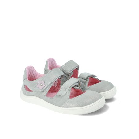 BABY BARE SANDÁLKY FEBO JOY Grey Pink | Dětské barefoot sandály