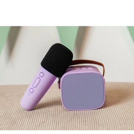 BLUETOOTH KARAOKE SET MIKROFON A REPRODUKTOR Fialový 7