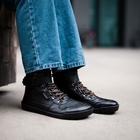 CRAVE GLASGOW 2.0 Black | Kotníkové barefoot boty