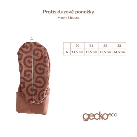 Protiskluzové ponožky GECKOECO Mocha 4