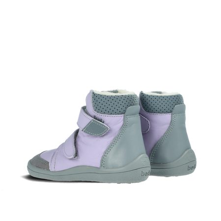 BEDA ZIMNÍ VYŠŠÍ JASMINE Lila - užší kotník | Dětské zimní zateplené barefoot boty