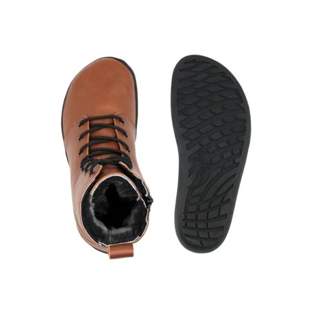 AYLLA BAREFOOT CHIRI DÁMSKÉ Hnědá | Kotníčkové zateplené barefoot boty