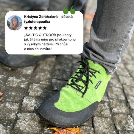 SALTIC OUTDOOR FLAT Green | Outdoorové barefoot boty