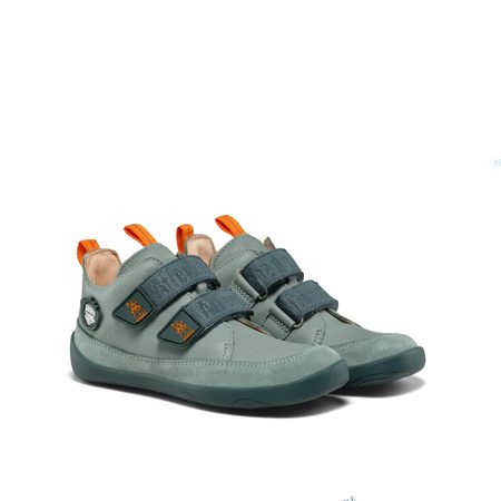 AFFENZAHN SNEAKER LEATHER BUDDY BUNNY Grey Blue | Dětské barefoot tenisky  3
