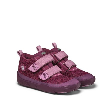 AFFENZAHN LOWBOOT KNIT HAPPY OTTER Berry | Dětské celoroční barefoot boty