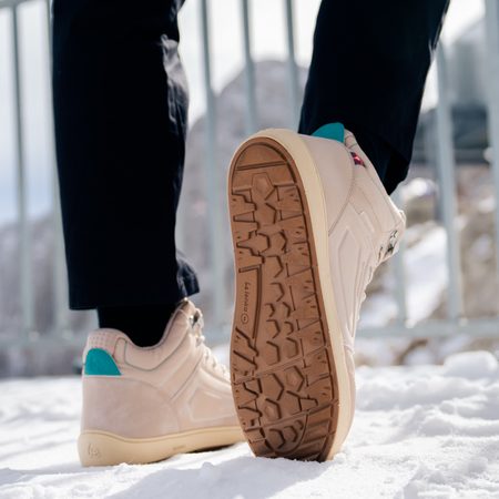 BE LENKA ZIMNÍ KOTNÍKOVÉ ArcticEdge - Beige | Zimní zateplené barefoot boty