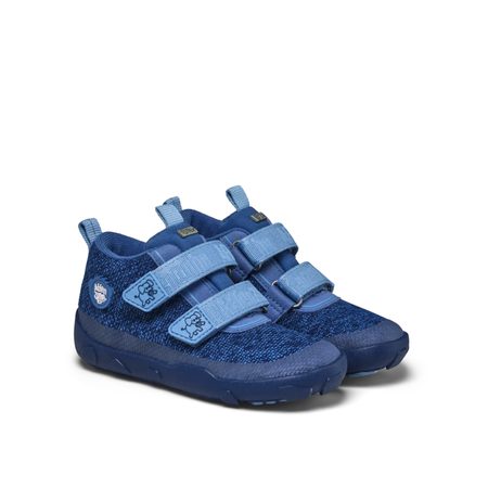 AFFENZAHN LOWBOOT KNIT HAPPY ELEPHANT Blue | Dětské celoroční barefoot boty