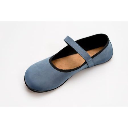 AHINSA SHOES ANANDA BARE BALERÍNKA Blue nubukaAHINSA SHOES ANANDA BARE BALERÍNKA Modrá Nubuk