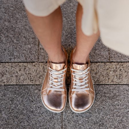 SHAPEN TENISKY FEELIN Uni Rose Gold Leather | Dámské barefoot tenisky