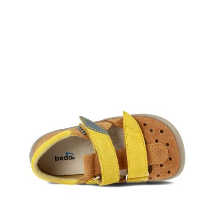 BEDA SANDÁLY CARAMEL Yellow | Dětské barefoot sandály