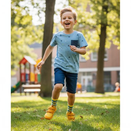AFFENZAHN COTTON SNEAKER HAPPY TIGER Yellow | Children's Barefoot Trainers