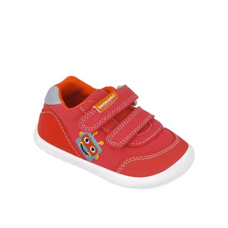 BIOMECANICS TENISKY WIDER CANVAS Red | Dětské barefoot tenisky