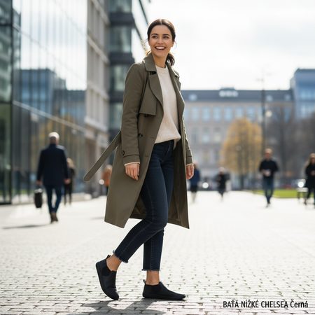 BAŤA LOW CHELSEA BLACK | Women's barefoot shoes