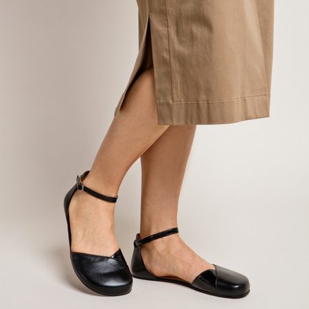 SHAPEN SANDÁLY POPPY Wide Black | Dámské barefoot sandály