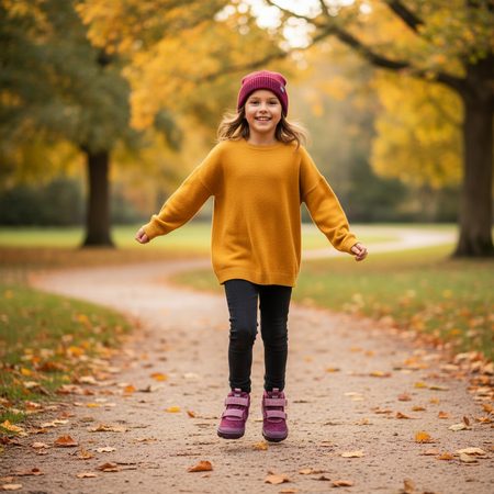 AFFENZAHN LOWBOOT KNIT HAPPY OTTER Berry | Dětské celoroční barefoot boty