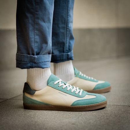 GROUNDIES PANAMA Beige/Sage green | Barefoot tenisky