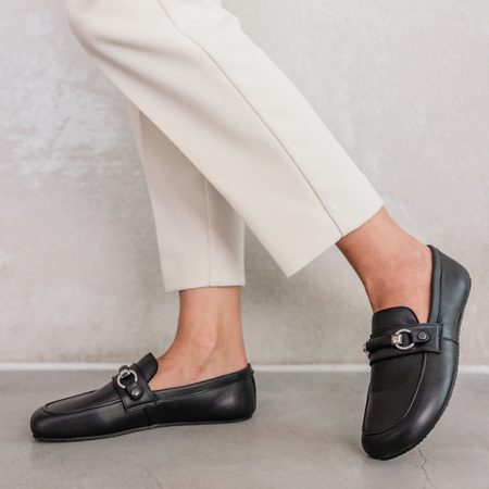 SHAPEN MOKASÍNY VERSA Regular Black | Dámské barefoot mokasíny