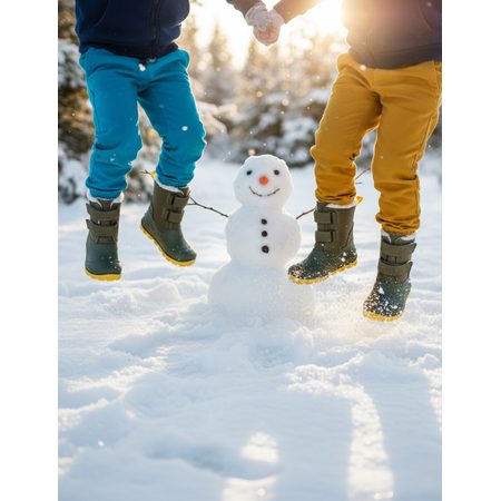 CRAVE BLIZZARD Green | Dětské zimní zateplené boty